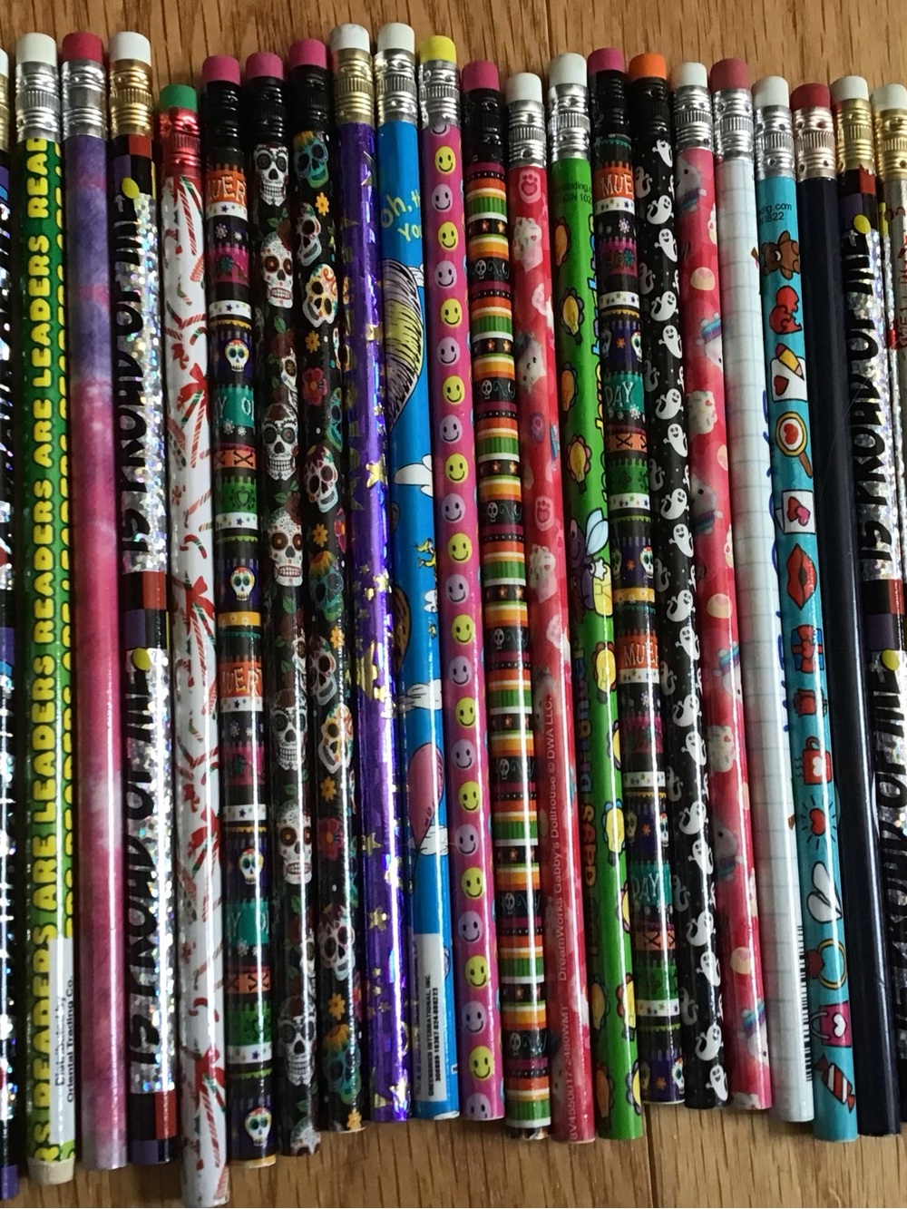 Lots of 60 new pencils. Colorful Assorted Party Pencils